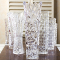 hermoso jarrón de cristal para la decoración del hogar y el favor de la boda